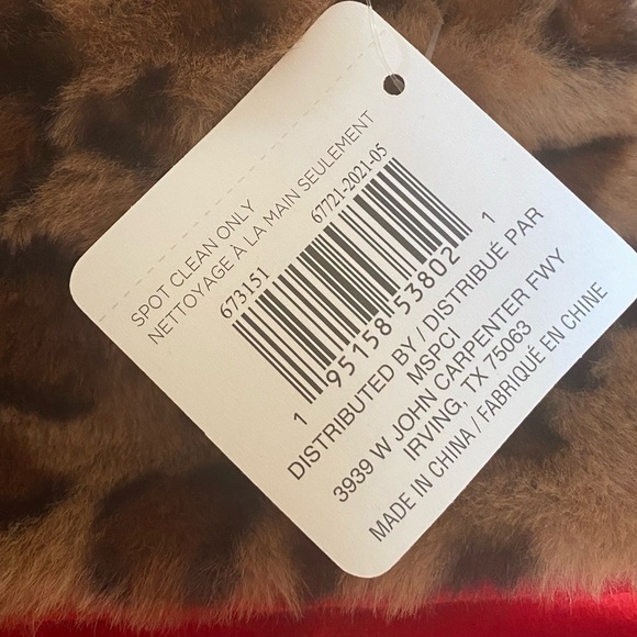 Ashland Leopard Print Red Christmas Stocking Decoration Decor NEW Animal Print - Picture 3 of 4